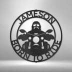 Motorcycle 5 Personalized Name Text Steel SignCustomly Gifts