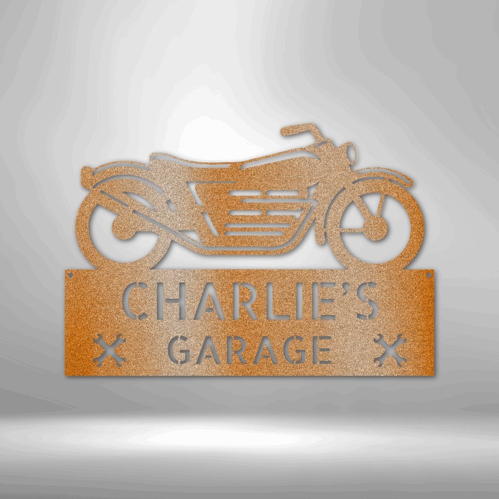 Motorcycle Adventure Personalized Name Text Steel SignCustomly Gifts