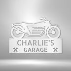 Motorcycle Adventure Personalized Name Text Steel SignCustomly Gifts