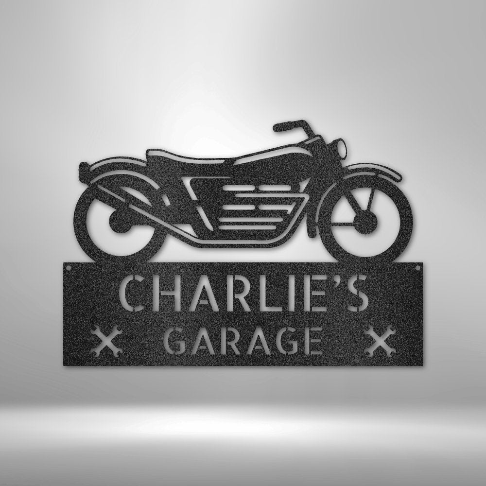 Motorcycle Adventure Personalized Name Text Steel SignCustomly Gifts