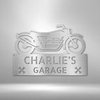 Motorcycle Adventure Personalized Name Text Steel SignCustomly Gifts