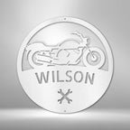 Motorcycle Master Personalized Name Text Steel SignCustomly Gifts