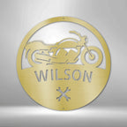 Motorcycle Master Personalized Name Text Steel SignCustomly Gifts