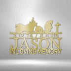 Motorcycle Remembrance Personalized Name Text Date Steel SignCustomly Gifts