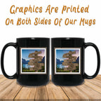 Mountain and Lake v1 Personalized Multi-Names Directional Sign MugCustomly Gifts