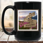 Mountains Lake Field Of Wildflowers v1 Personalized Multi-Names Directional Sign MugCustomly Gifts