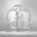 Mr and Mrs Deer Personalized Name Steel SignCustomly Gifts