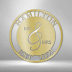 Mr. and Mrs. Personalized Names Text Steel SignCustomly Gifts