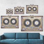Music Song Lyrics Cassette Tape Music Notes Personalized Canvas Wall ArtCustomly Gifts