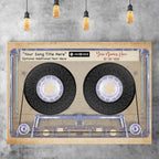 Music Song Lyrics Cassette Tape v1 Personalized Canvas Wall ArtCustomly Gifts