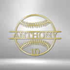 Name and Number Baseball Personalized Metal SignCustomly Gifts