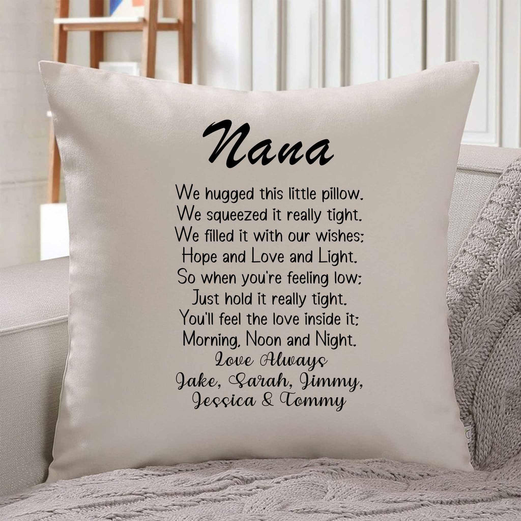 Nana We Hugged This Little Pillow Poem Personalized Throw PillowCustomly Gifts
