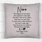 Nana We Hugged This Little Pillow Poem v2 Personalized Throw PillowCustomly Gifts