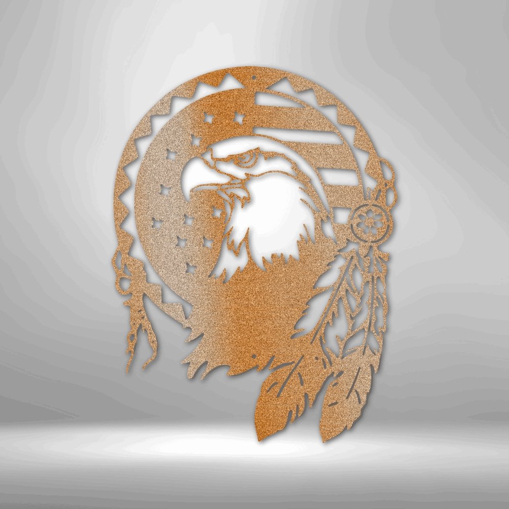 Native Eagle - Steel SignCustomly Gifts