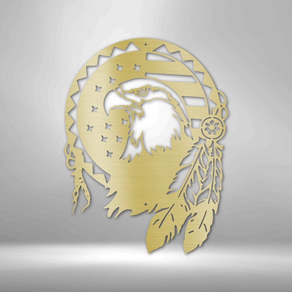 Native Eagle - Steel SignCustomly Gifts