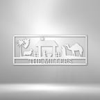 Nativity Personalized Name Text Steel SignCustomly Gifts