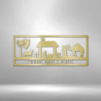 Nativity Personalized Name Text Steel SignCustomly Gifts