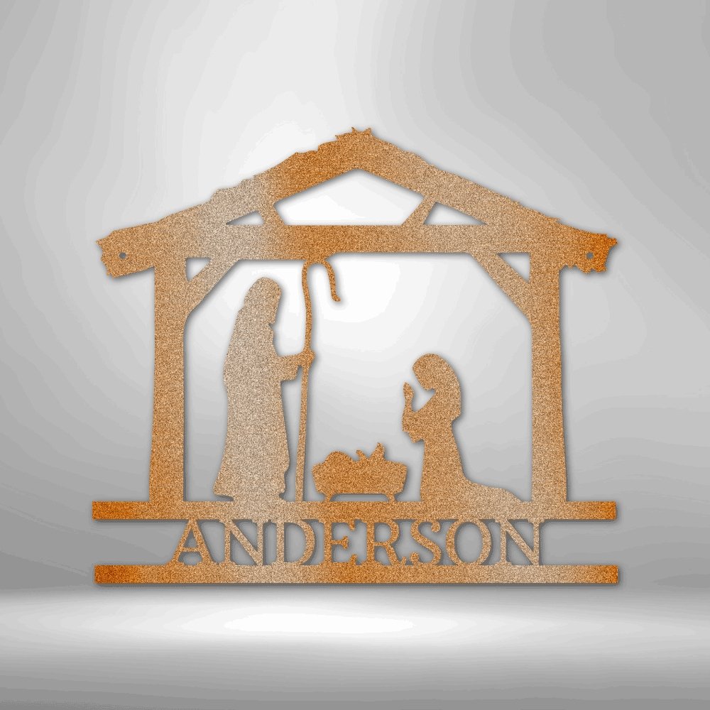 Simple Nativity Sign Nativity Simple Personalized Steel Sign Metal Wall Decor – Customly Gifts