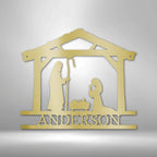 Nativity Simple Personalized Name Text Steel SignCustomly Gifts