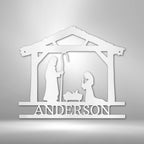 Nativity Simple Personalized Name Text Steel SignCustomly Gifts