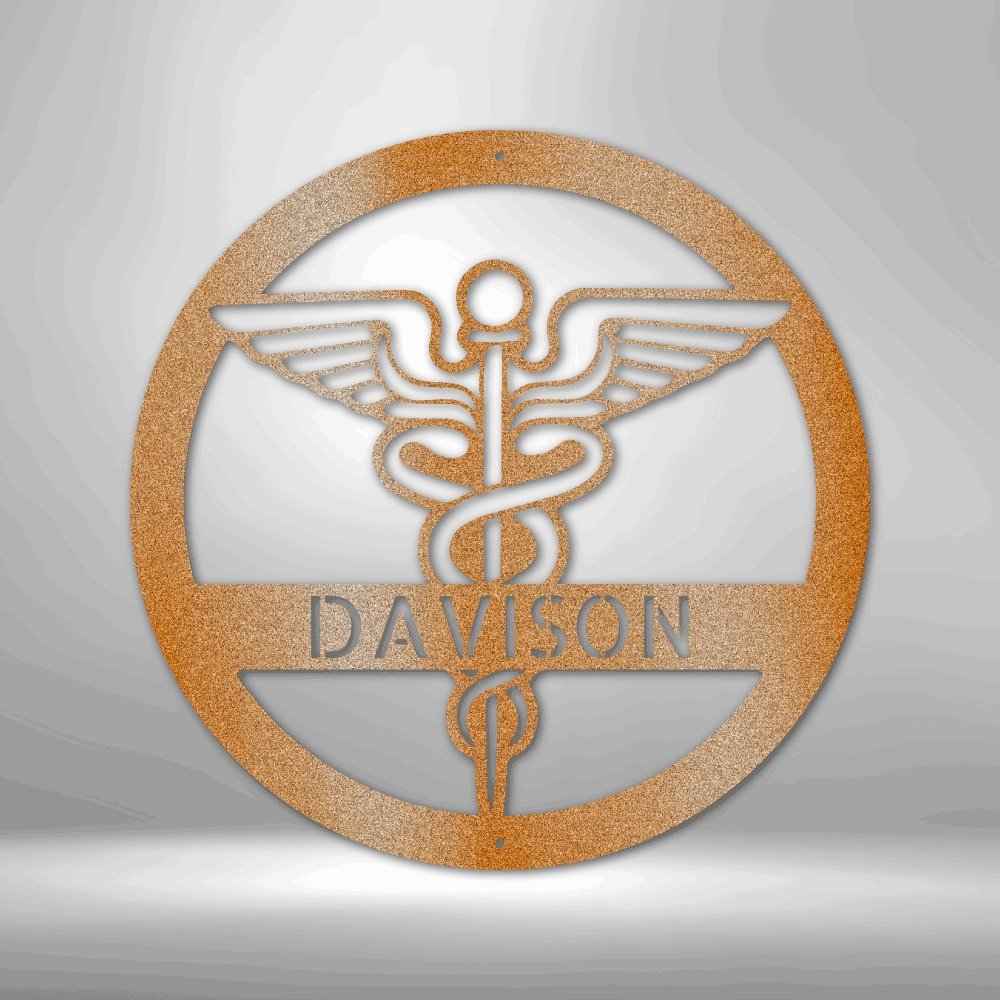 Nurse Monogram Personalized Name Text Steel SignCustomly Gifts