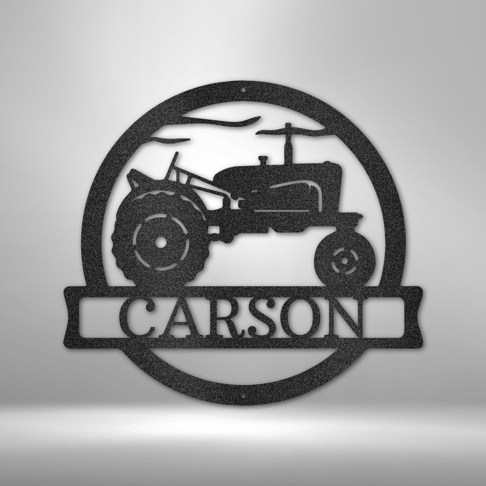 Old Tractor Personalized Steel Metal Sign Wall ArtCustomly Gifts