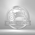 Old Tractor Personalized Steel Metal Sign Wall ArtCustomly Gifts