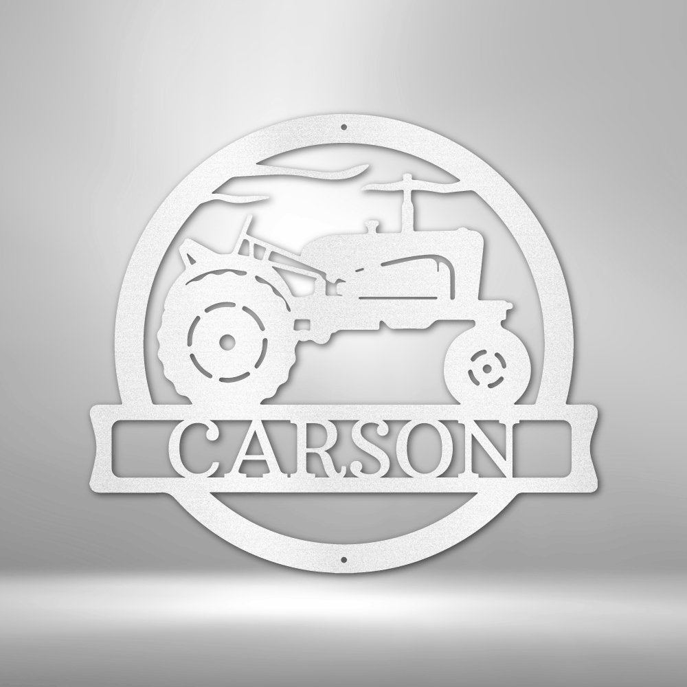 Old Tractor Personalized Steel Metal Sign Wall ArtCustomly Gifts