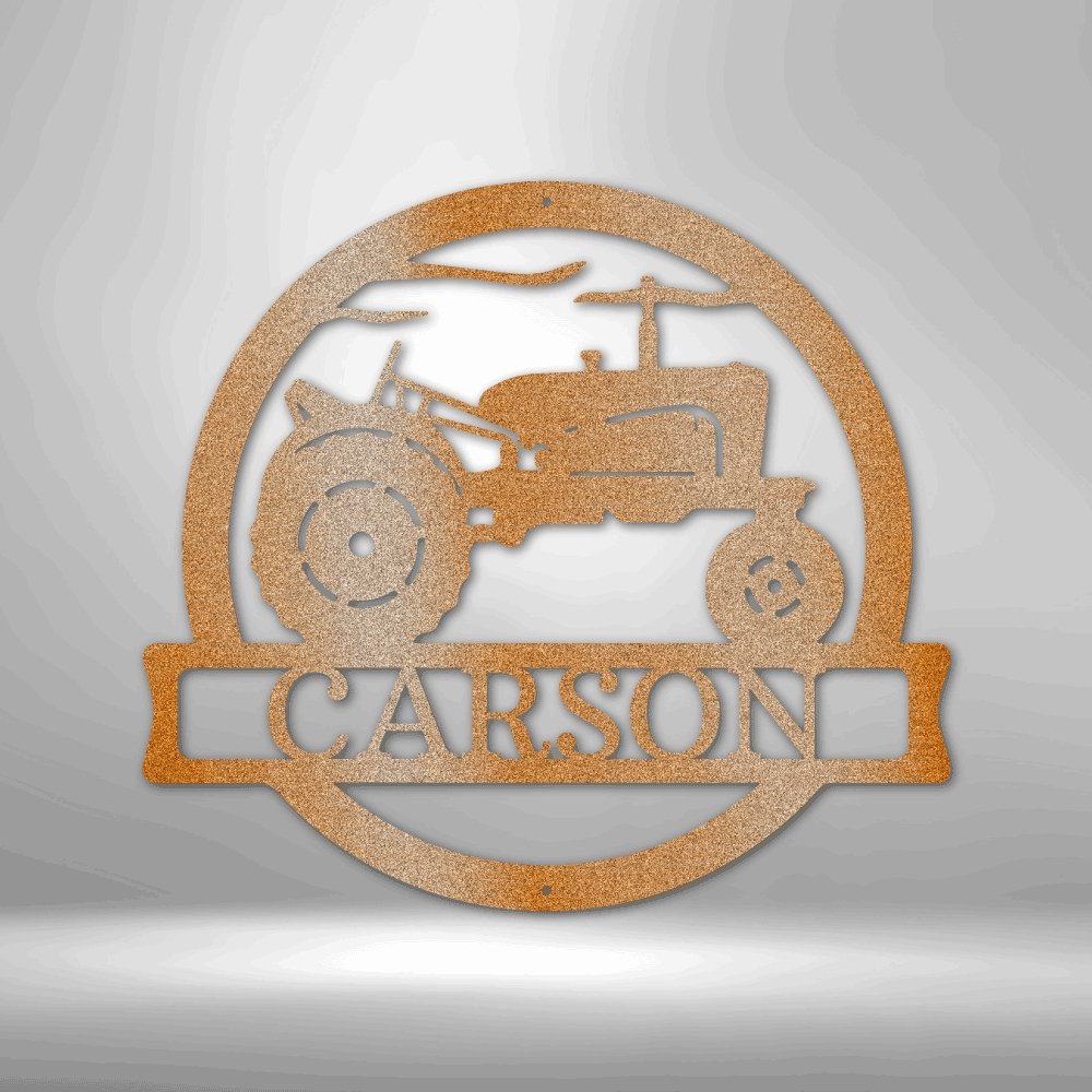 Old Tractor Personalized Steel Metal Sign Wall ArtCustomly Gifts