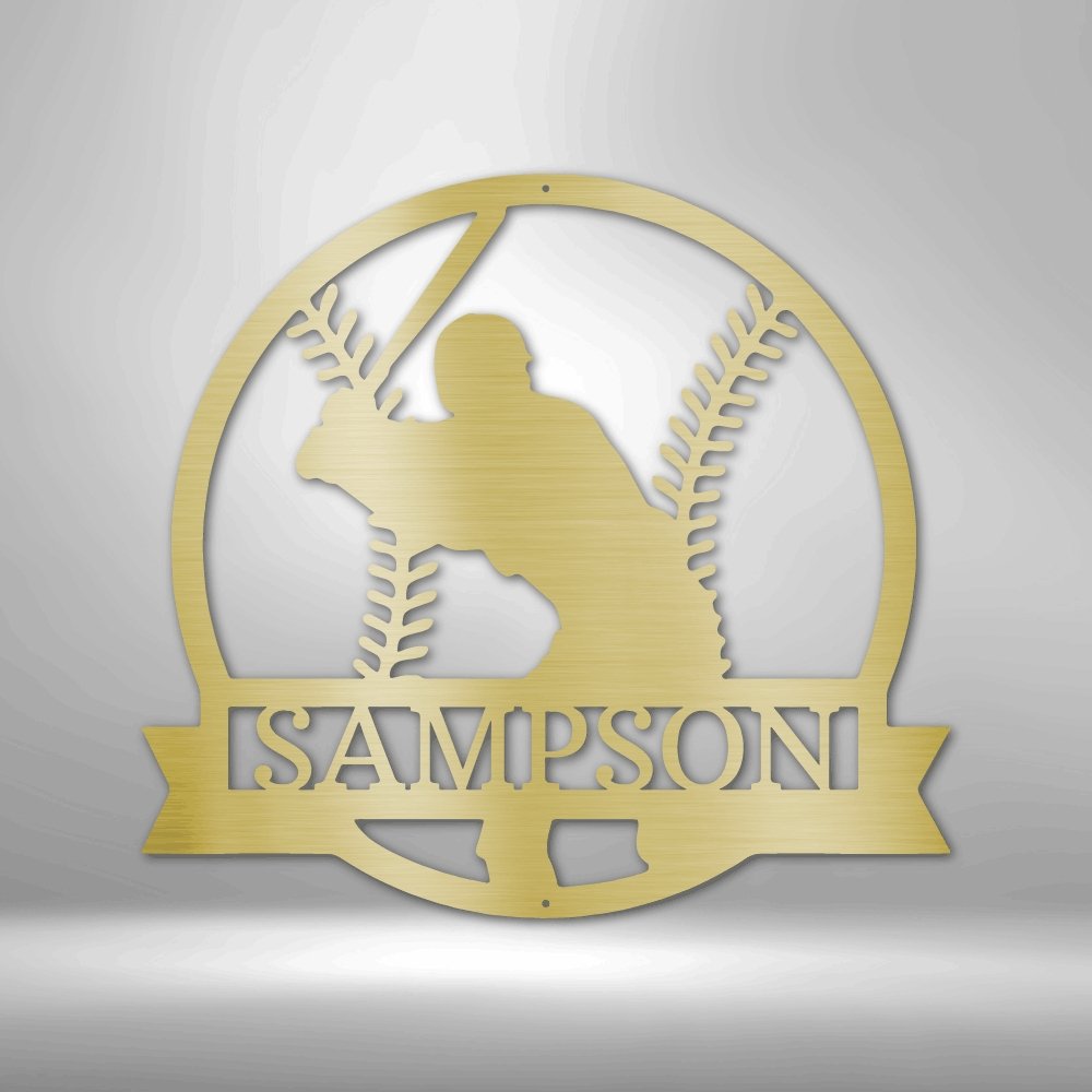 On Deck Baseball Personalized Name Text Metal SignCustomly Gifts