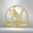 On Deck Baseball Personalized Name Text Metal SignCustomly Gifts