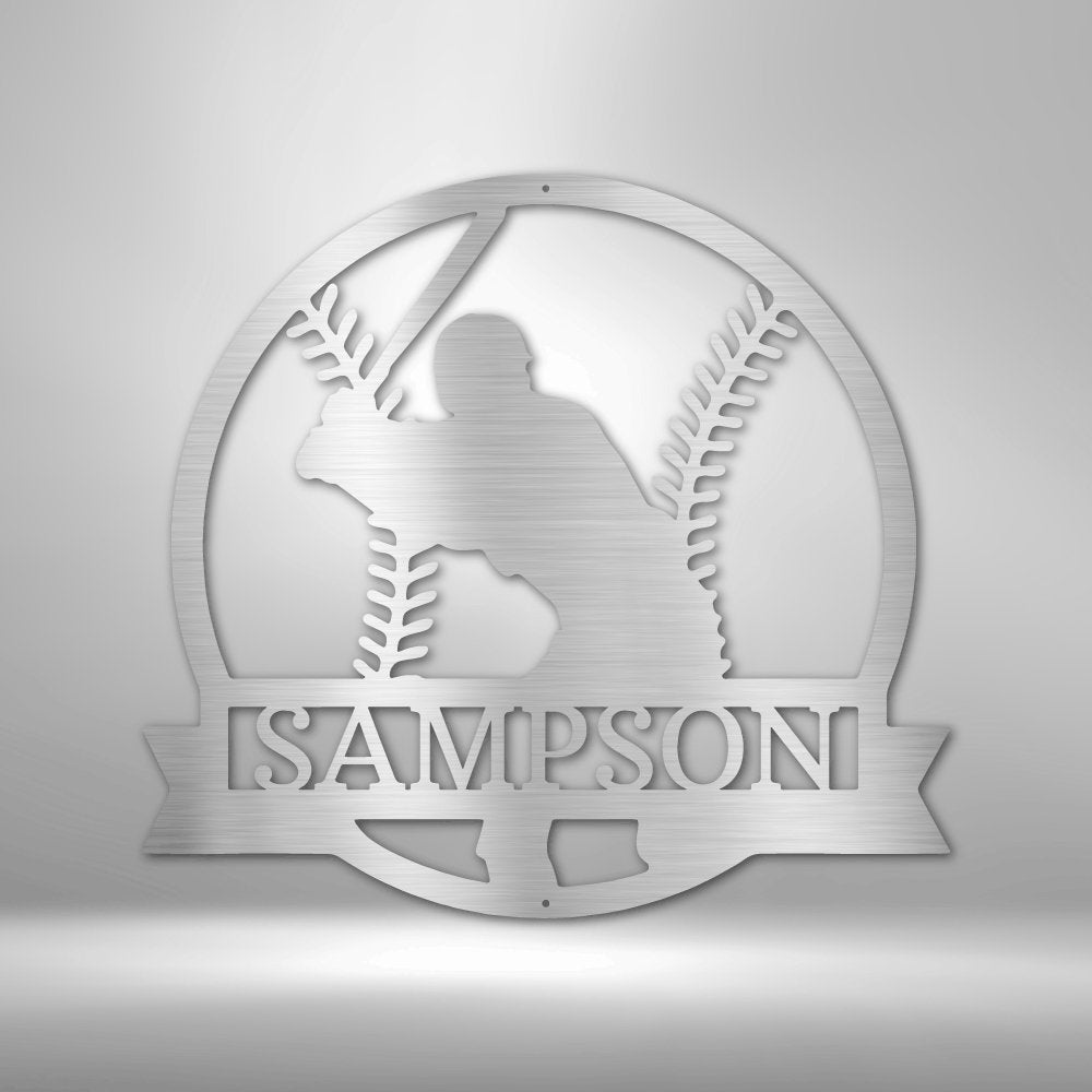 On Deck Baseball Personalized Name Text Metal SignCustomly Gifts