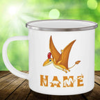 Orange Pterodactyl Cartoon Dinosaur Custom Personalized Kids Themed MugsCustomly Gifts
