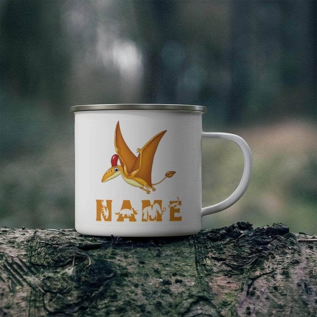 Orange Pterodactyl Cartoon Dinosaur Custom Personalized Kids Themed MugsCustomly Gifts