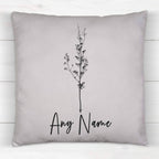 Ornamental Twig And Branch Family Name v1 Personalized Throw PillowCustomly Gifts