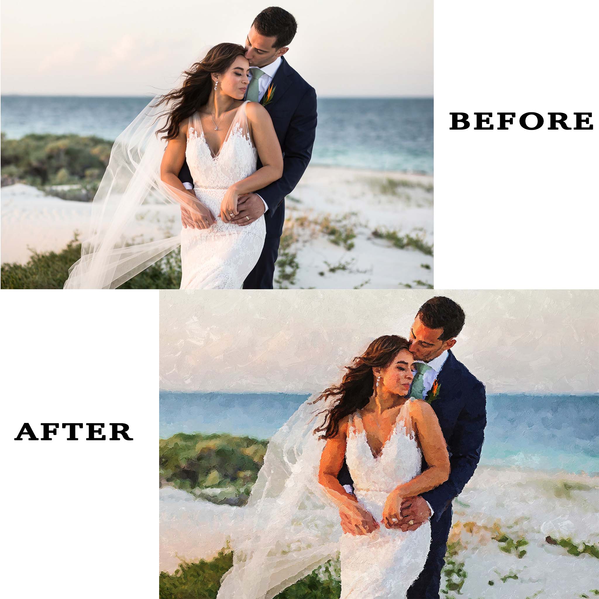 Palette Knife Oil Painting Style Personalized Canvas PrintsCustomly Gifts