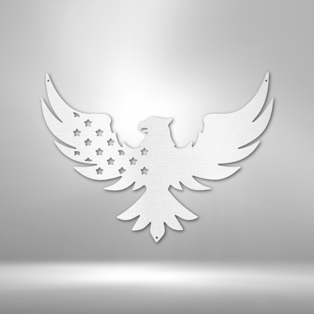 Patriotic Eagle - Steel SignCustomly Gifts
