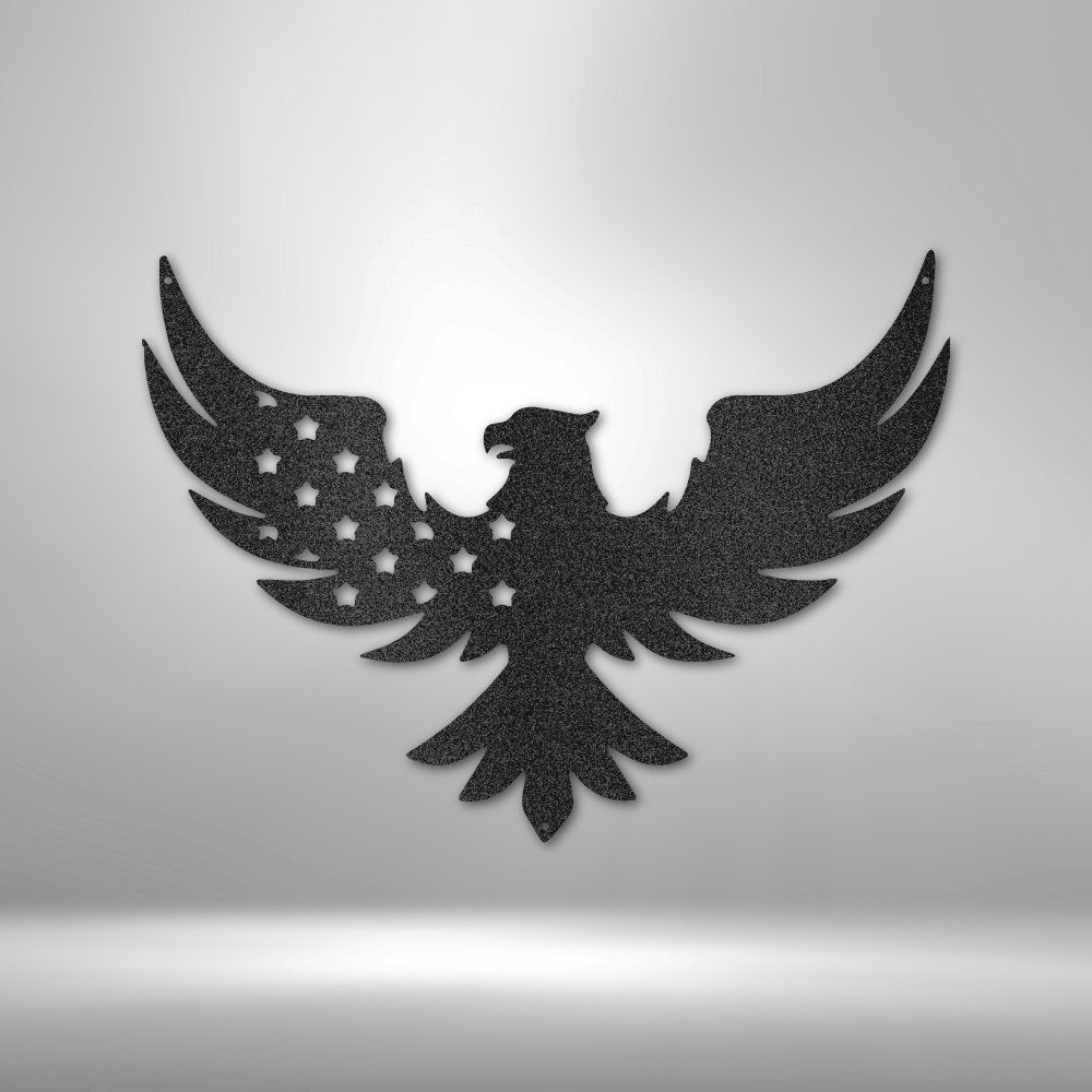 Patriotic Eagle - Steel SignCustomly Gifts
