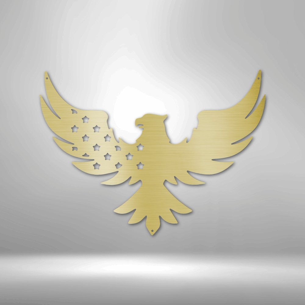 Patriotic Eagle - Steel SignCustomly Gifts