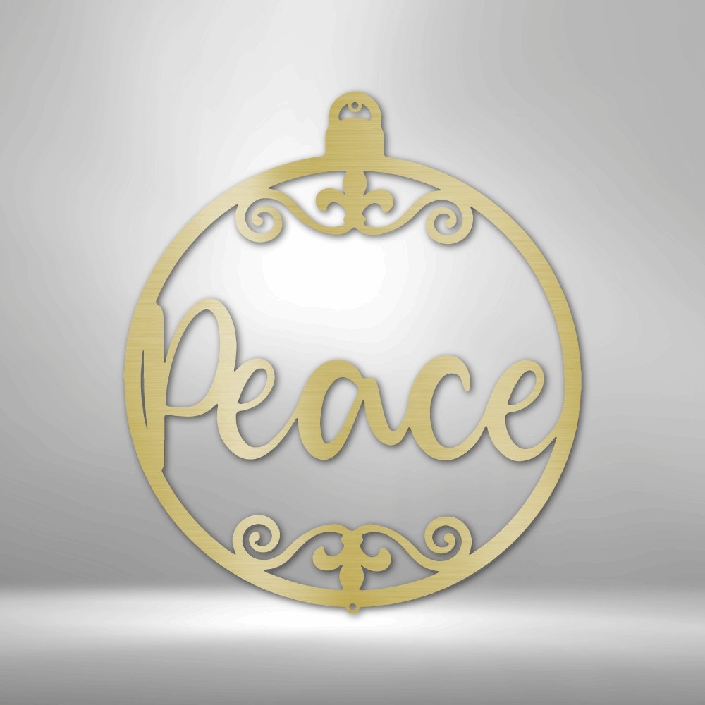 Peace Ornament - Steel SignCustomly Gifts