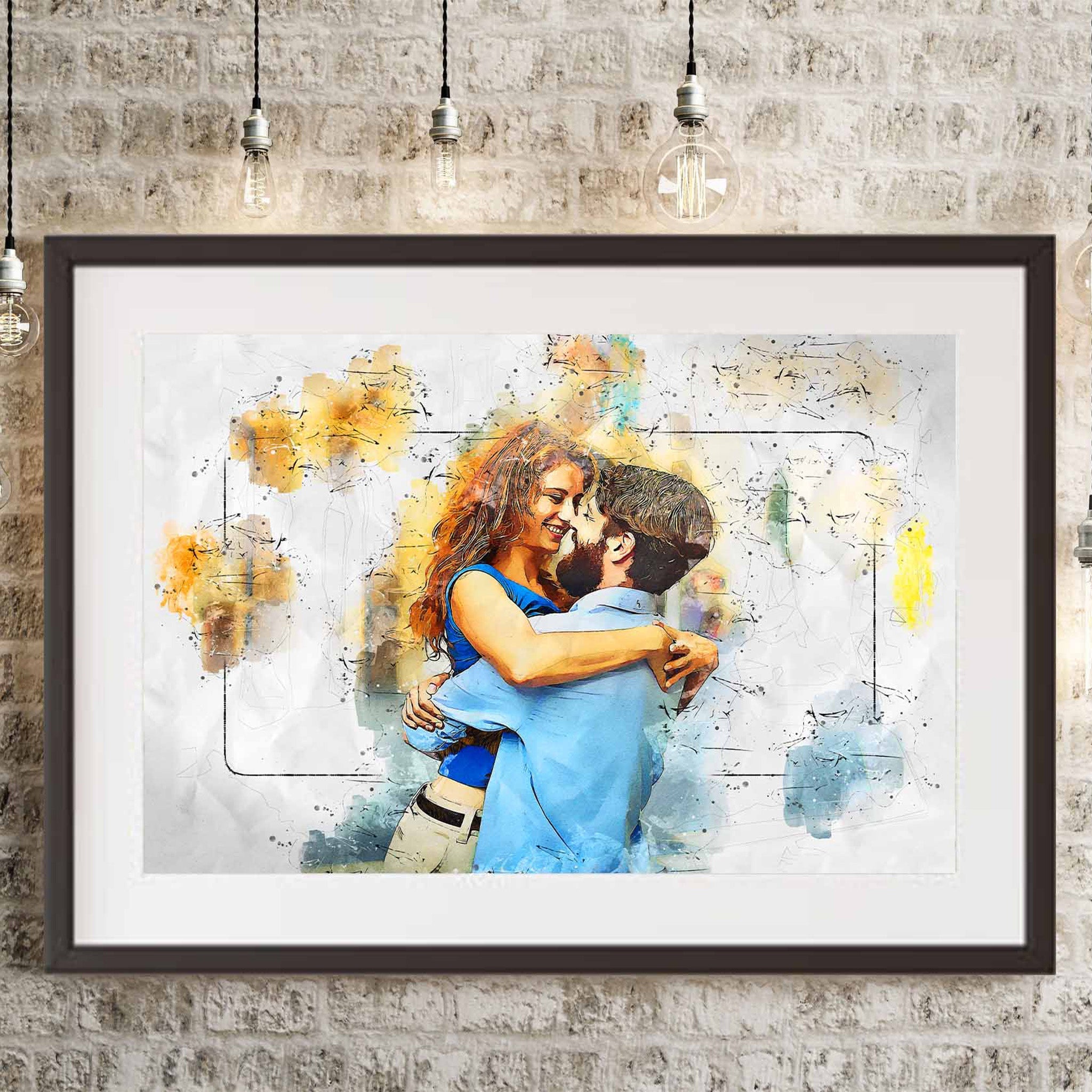 Pen and Watercolor Custom Personalized Poster PrintCustomly Gifts