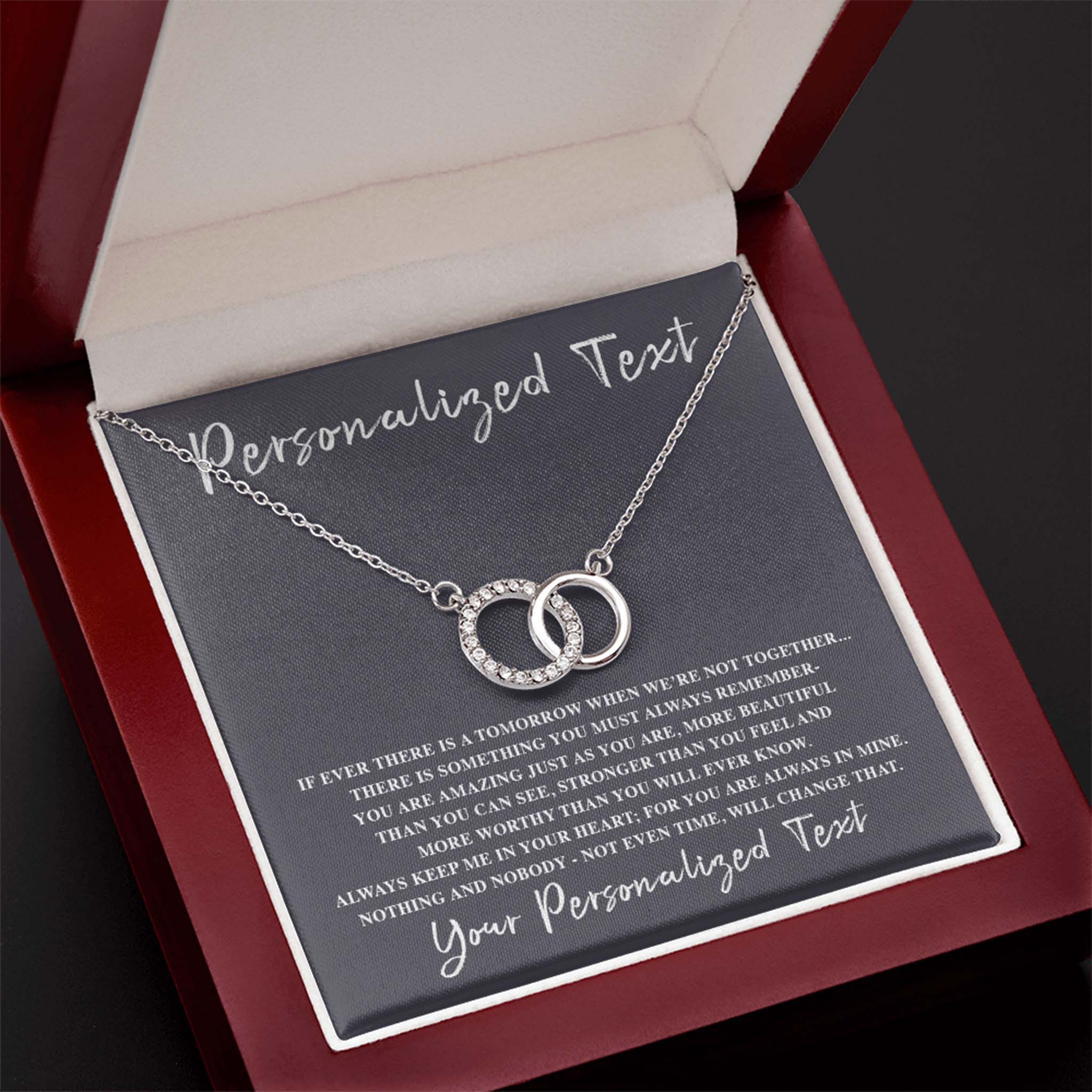 Perfect Pair Necklace If Ever There Is a Tomorrow -Love Personalized Insert CardCustomly Gifts