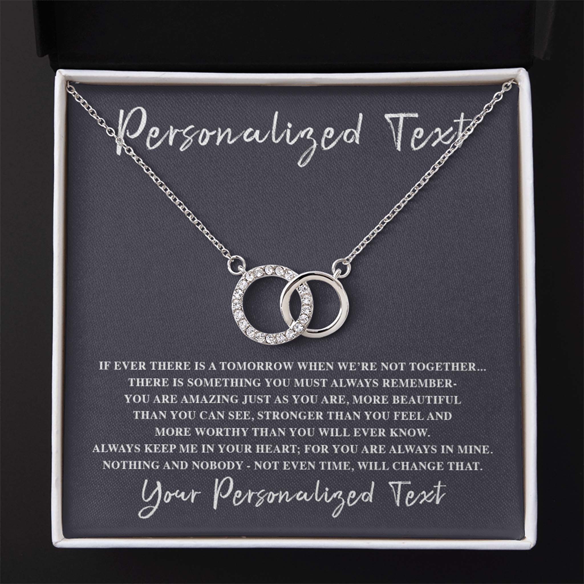 Perfect Pair Necklace If Ever There Is a Tomorrow Personalized Insert CardCustomly Gifts
