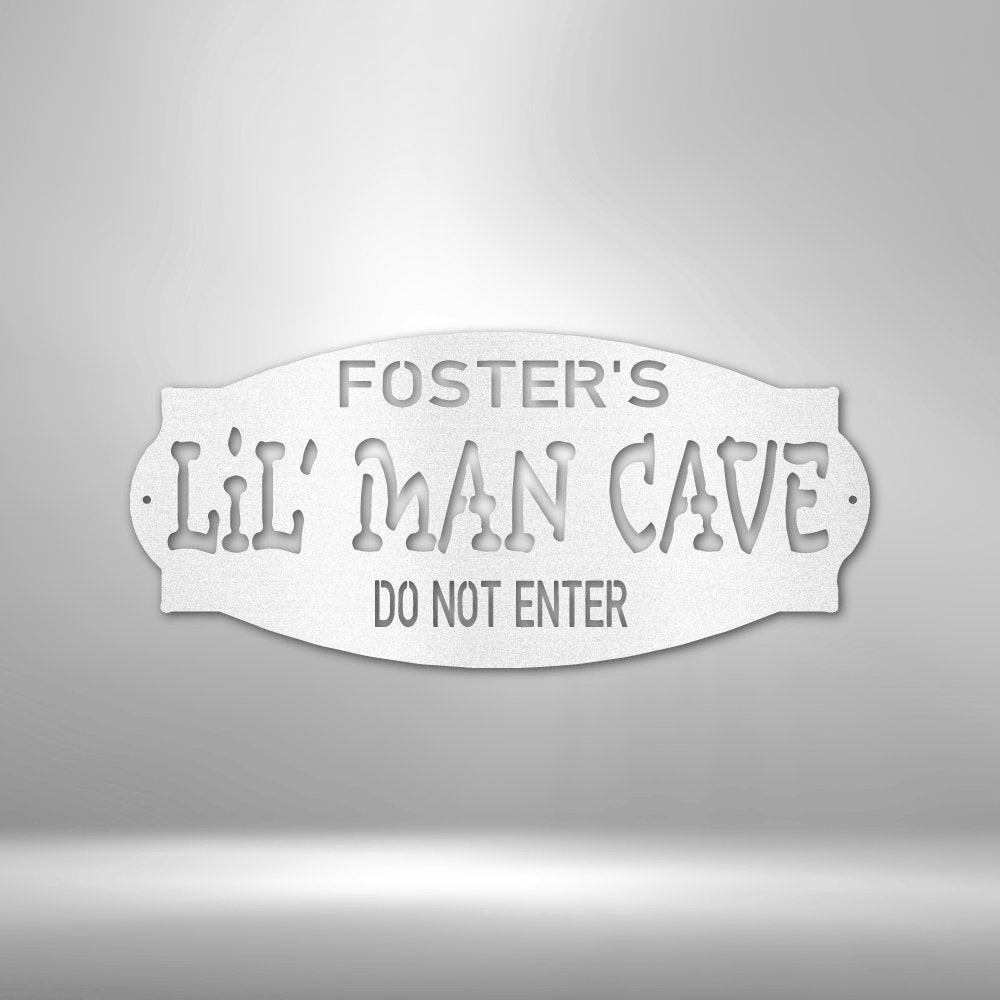 Personalized Lil Man Cave - Steel SignCustomly Gifts