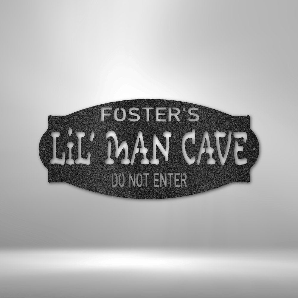 Personalized Lil Man Cave - Steel SignCustomly Gifts