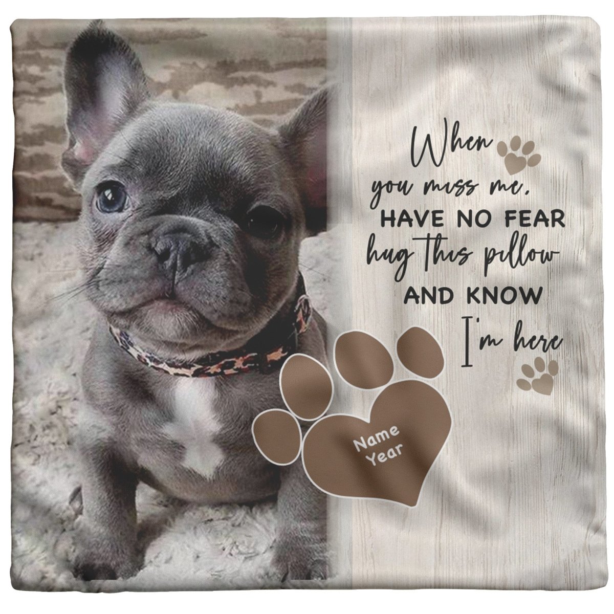 Personalized Pet Memorial Pillow - When You Miss Me Photo Pillow GiftCustomly Gifts