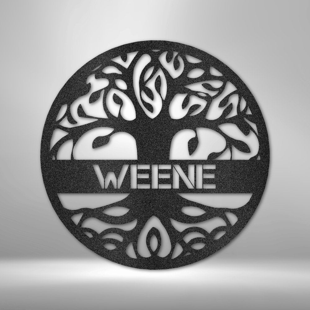 Personalized Tree of Life Steel SignCustomly Gifts