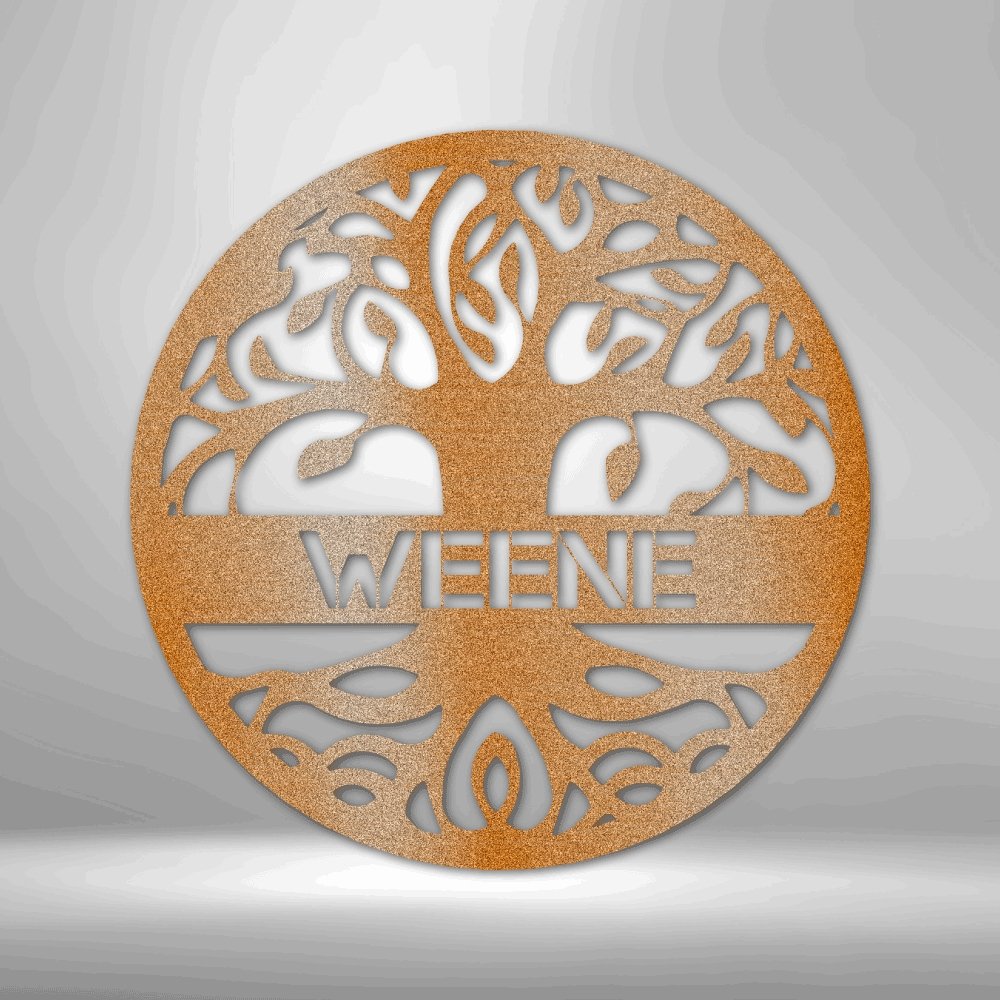 Personalized Tree of Life Steel SignCustomly Gifts