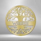Personalized Tree of Life Steel SignCustomly Gifts