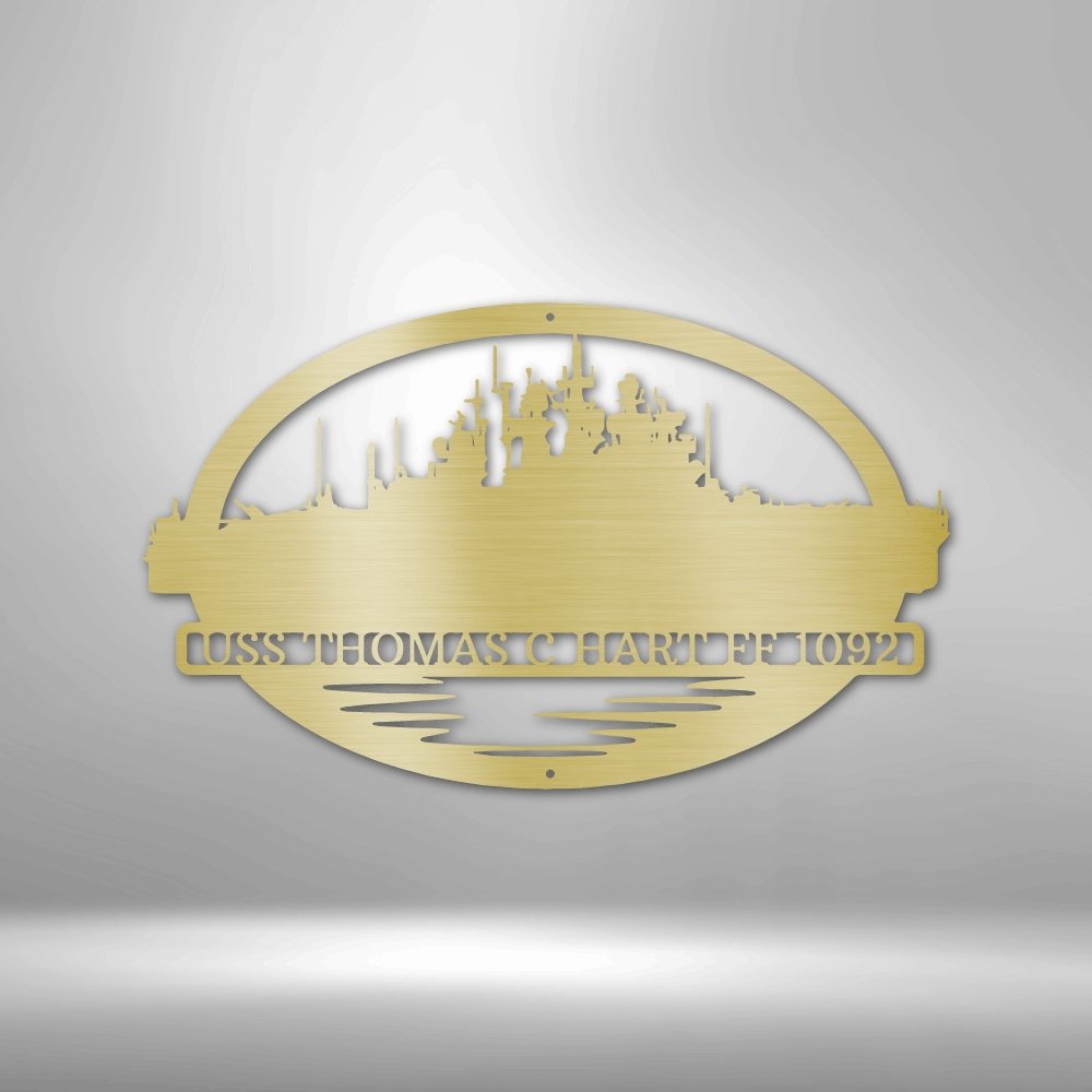 Pick Your Battleship Personalized Name Text Metal ArtCustomly Gifts